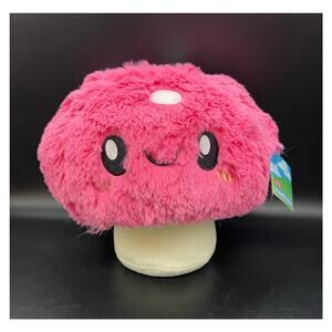 Tillys Squishable Pink & White Mushroom Plush NWT